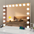 schminkspiegel mit beleuchtung 80x60cm hollywood spiegel mit 18 lichtemittierende diode kosmetikspiegel 3 lichtfarben mit usb 10x vergroesserung touch control tischplatte weiss