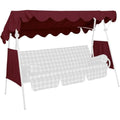 sonnendach fuer hollywoodschaukel pe bordeaux 200 x 120 cm passend fuer viele 3-sitzer hollywoodschaukeln schaukeldach made in germany kunststoffgewebe