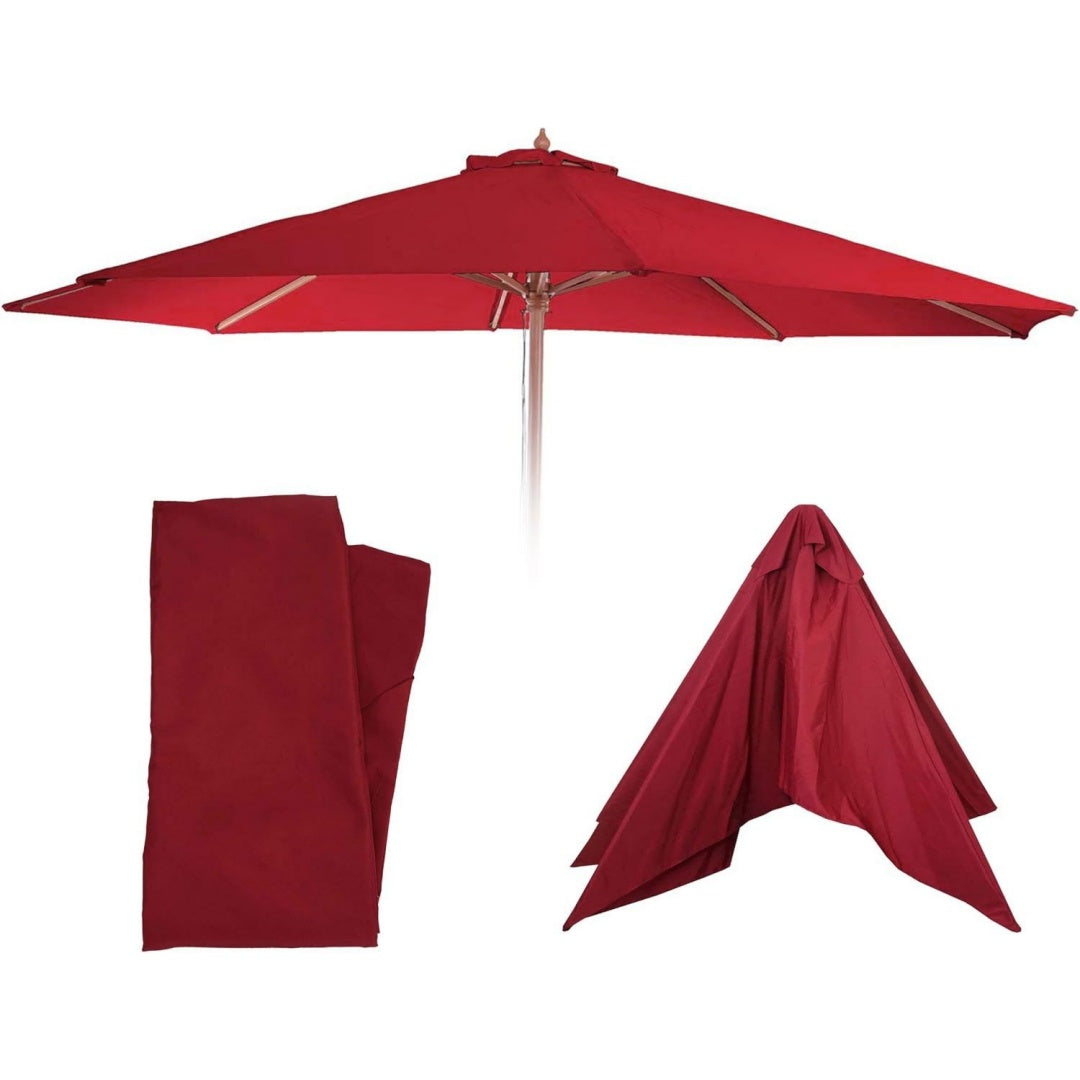 mendler ersatz-bezug fuer sonnenschirm florida 35m - bordeaux sonnenschirmbezug ersatzbezug polyester 8 streben